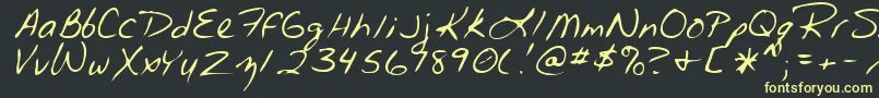 MeloraRegular Font – Yellow Fonts on Black Background