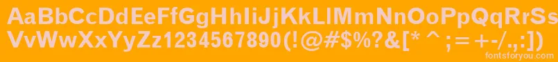 Gothic720BoldBt Font – Pink Fonts on Orange Background