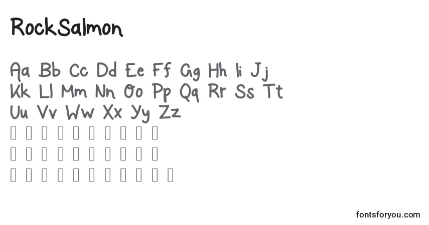 Czcionka RockSalmon – alfabet, cyfry, specjalne znaki