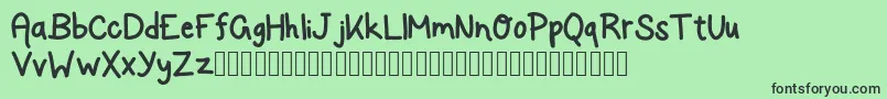 RockSalmon Font – Black Fonts on Green Background