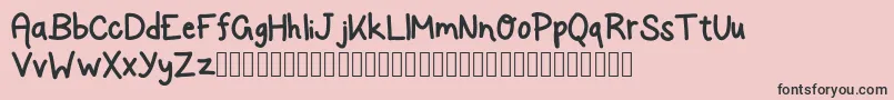 RockSalmon Font – Black Fonts on Pink Background