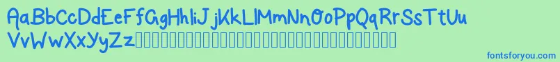 RockSalmon Font – Blue Fonts on Green Background