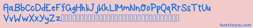 RockSalmon Font – Blue Fonts on Pink Background