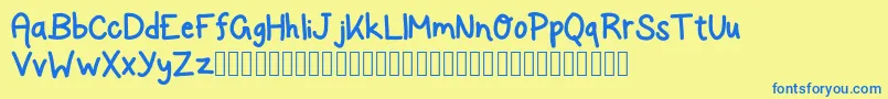RockSalmon Font – Blue Fonts on Yellow Background