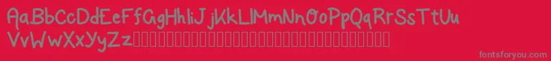 RockSalmon Font – Gray Fonts on Red Background
