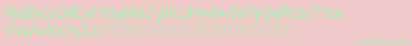 RockSalmon Font – Green Fonts on Pink Background