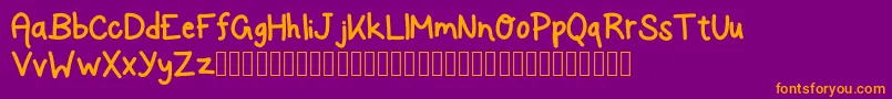 RockSalmon Font – Orange Fonts on Purple Background