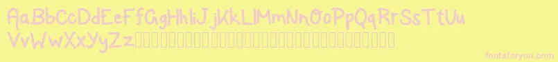 RockSalmon Font – Pink Fonts on Yellow Background