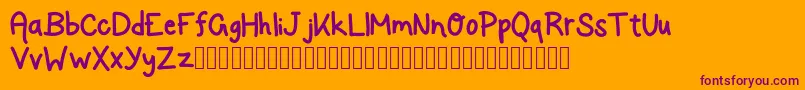 RockSalmon Font – Purple Fonts on Orange Background