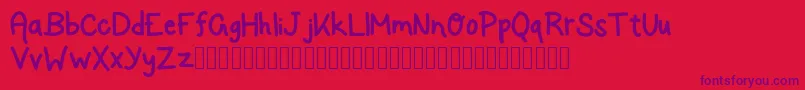 RockSalmon Font – Purple Fonts on Red Background