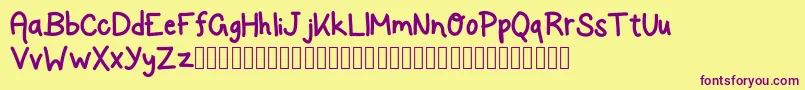 RockSalmon Font – Purple Fonts on Yellow Background