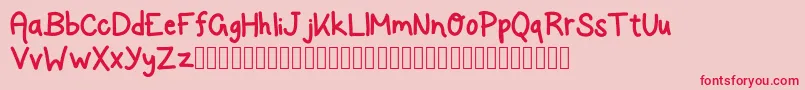 RockSalmon Font – Red Fonts on Pink Background