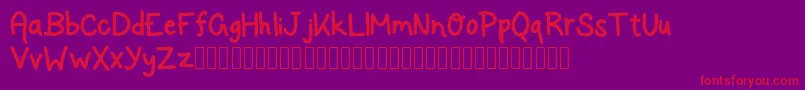 RockSalmon-Schriftart – Rote Schriften auf violettem Hintergrund