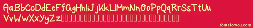 RockSalmon Font – Yellow Fonts on Red Background