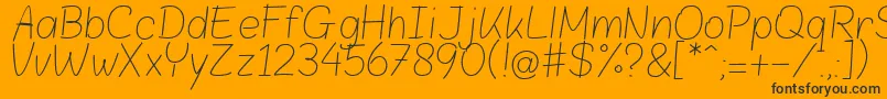 BloklettersPotlood Font – Black Fonts on Orange Background