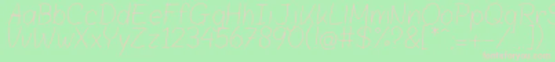 BloklettersPotlood Font – Pink Fonts on Green Background