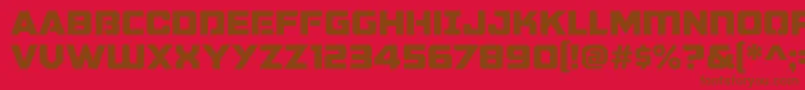 GalacticVanguardianNcv Font – Brown Fonts on Red Background