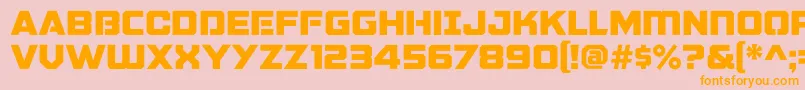 GalacticVanguardianNcv Font – Orange Fonts on Pink Background