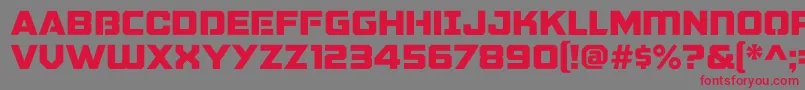 GalacticVanguardianNcv Font – Red Fonts on Gray Background