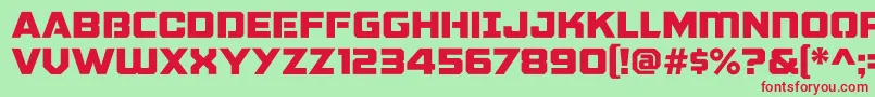 GalacticVanguardianNcv Font – Red Fonts on Green Background