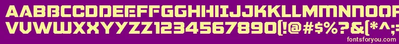 GalacticVanguardianNcv Font – Yellow Fonts on Purple Background