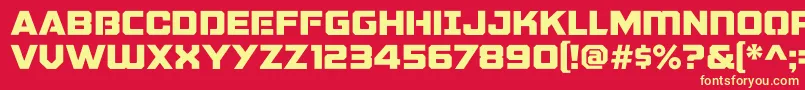 GalacticVanguardianNcv Font – Yellow Fonts on Red Background