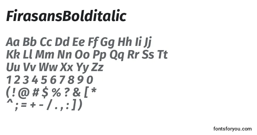 FirasansBolditalic Font – alphabet, numbers, special characters