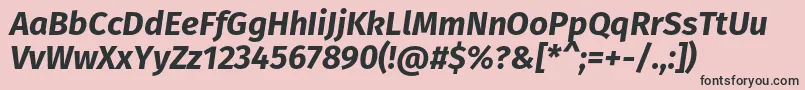FirasansBolditalic Font – Black Fonts on Pink Background