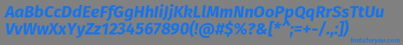 Шрифт FirasansBolditalic – синие шрифты на сером фоне