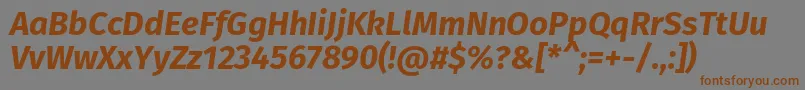 FirasansBolditalic Font – Brown Fonts on Gray Background