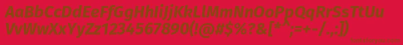 FirasansBolditalic Font – Brown Fonts on Red Background