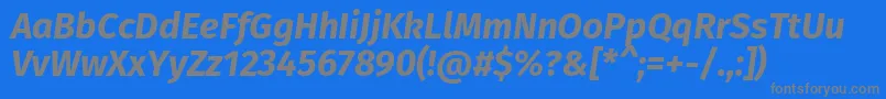 Шрифт FirasansBolditalic – серые шрифты на синем фоне