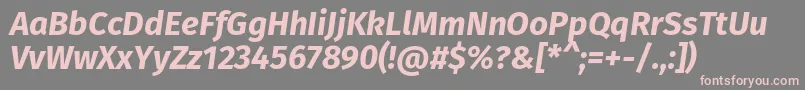 FirasansBolditalic Font – Pink Fonts on Gray Background