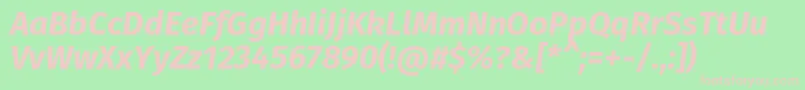 FirasansBolditalic Font – Pink Fonts on Green Background
