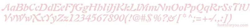 PaletteSsiBoldItalic Font – Pink Fonts on White Background