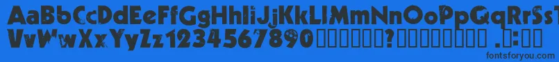 Decade Font – Black Fonts on Blue Background