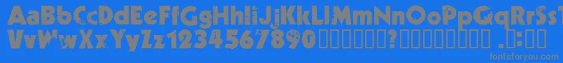 Decade Font – Gray Fonts on Blue Background