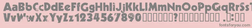 Decade Font – Gray Fonts on Pink Background