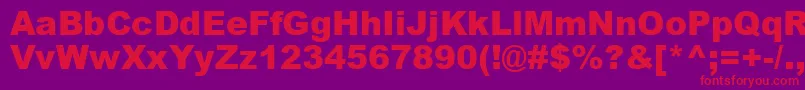 Czcionka Ariblk – czerwone czcionki na fioletowym tle