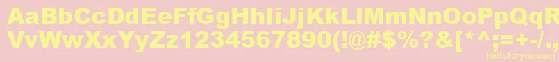 Ariblk Font – Yellow Fonts on Pink Background