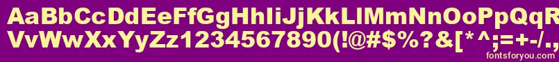 Ariblk Font – Yellow Fonts on Purple Background