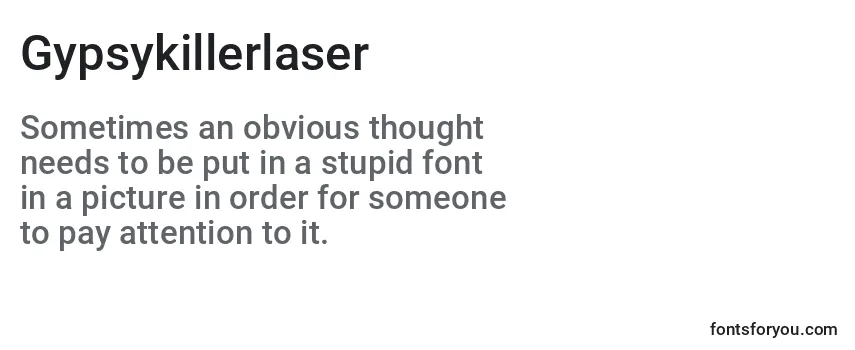 Review of the Gypsykillerlaser Font