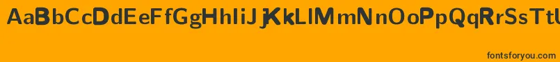 CmSansserifBoldext Font – Black Fonts on Orange Background