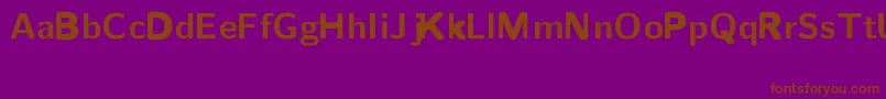 CmSansserifBoldext Font – Brown Fonts on Purple Background