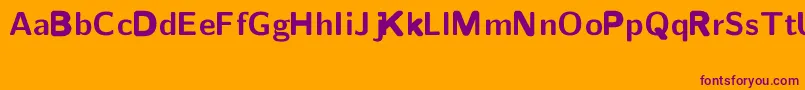 CmSansserifBoldext Font – Purple Fonts on Orange Background