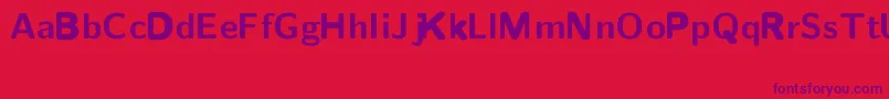 CmSansserifBoldext Font – Purple Fonts on Red Background