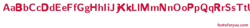 CmSansserifBoldext Font – Red Fonts on White Background
