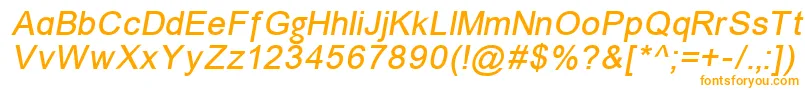 Un866i Font – Orange Fonts on White Background