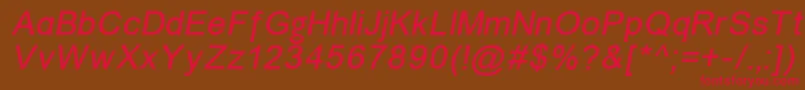 Un866i Font – Red Fonts on Brown Background