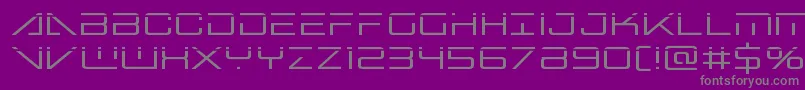 フォントBansheepilotlaser – 紫の背景に灰色の文字